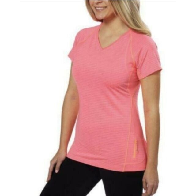 BLUE L NEW Kirkland Women's Semi-fitted V-neck Active Tee XL M BLUE L NEW Kirkland Women's Semi-fitted V-neck Active Tee XL M
